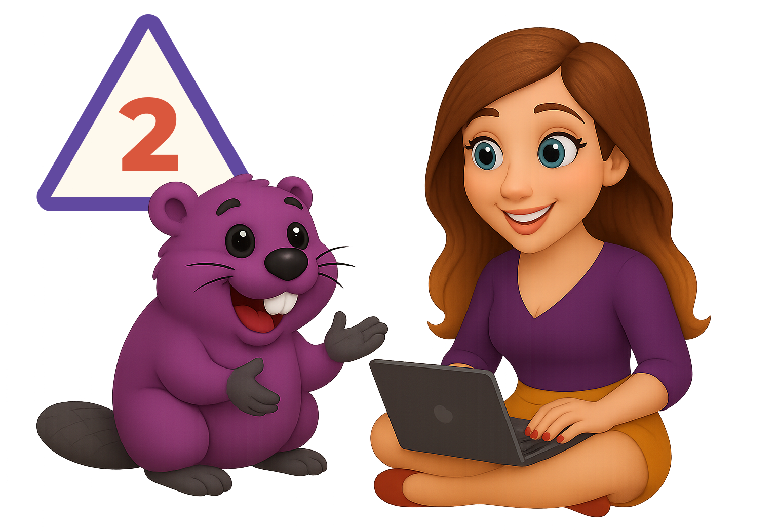Création de site web rapidement mise en scéne des mascottes pendant le processus